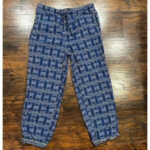 Psycho Bunny Lounge Pajama Pants Navy Cotton Allover Bunny Skull, Men's Size XL